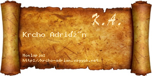 Krcho Adrián névjegykártya