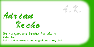 adrian krcho business card